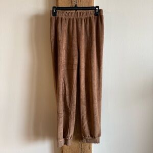 Suzi Kondi Brown Velour Track Pants